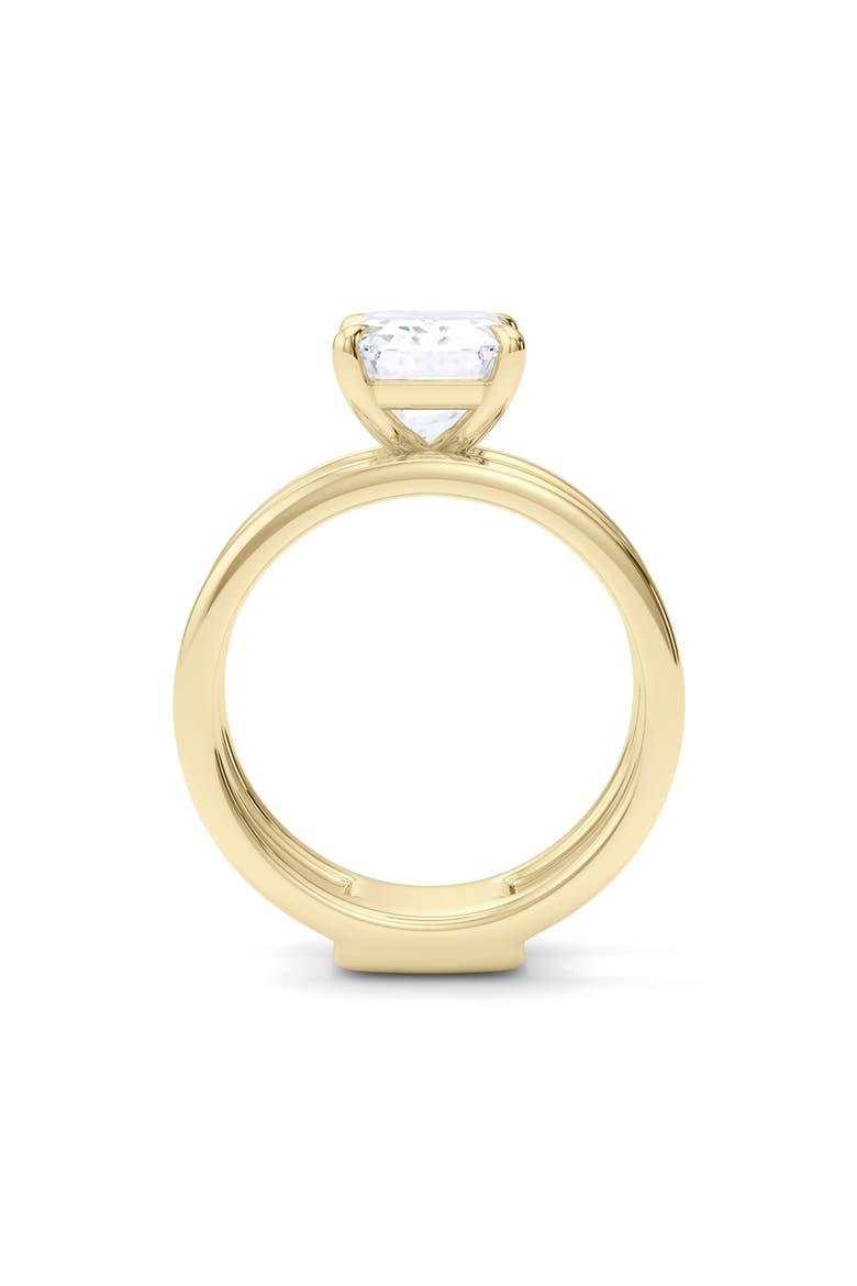 Emerald Cut Double Band Lab Created Diamond Ring, Alternate, color, 4.00 CTW 18K YELLOW GOLD