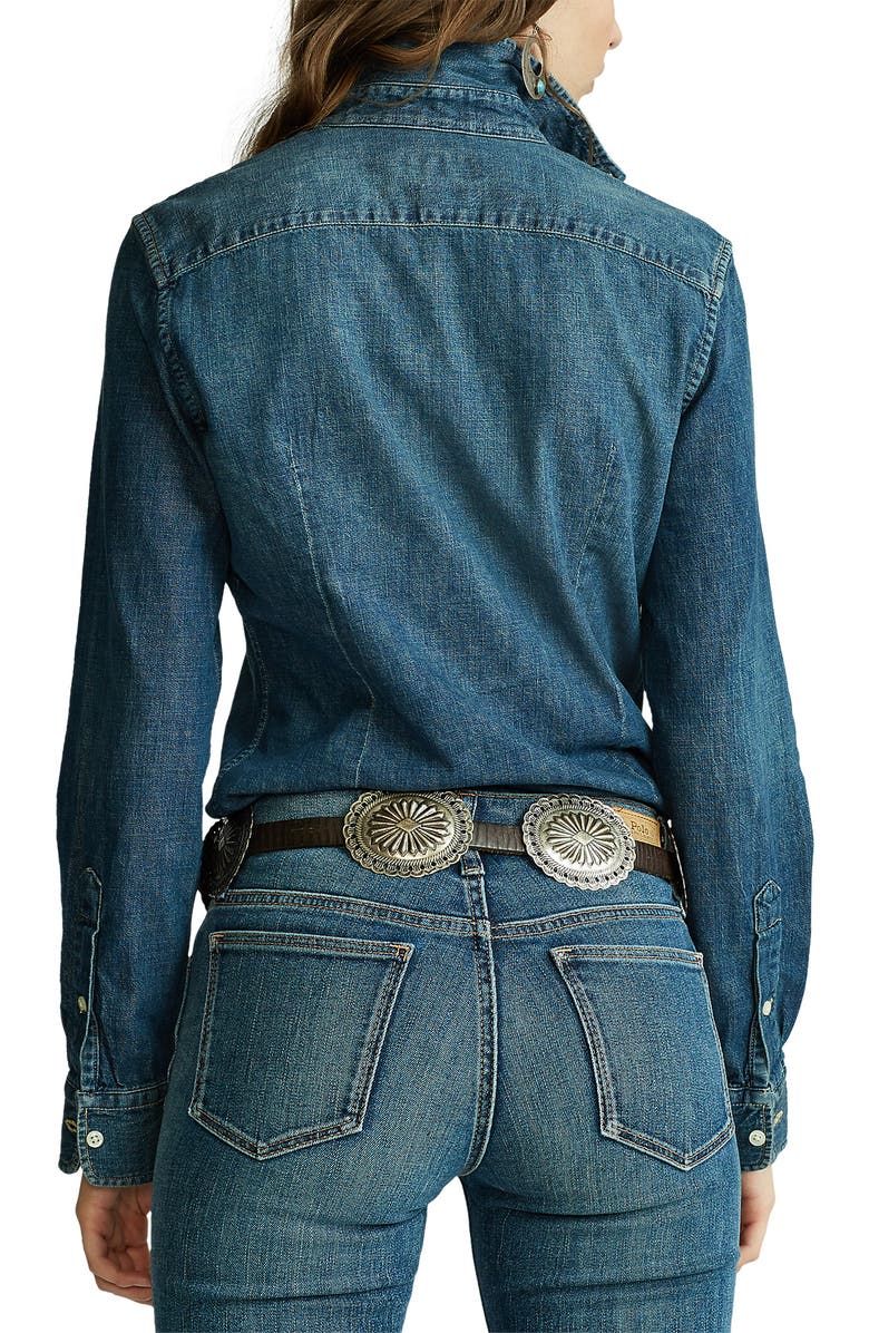 Polo Ralph Lauren Denim Button-Down Shirt, Alternate, color, 