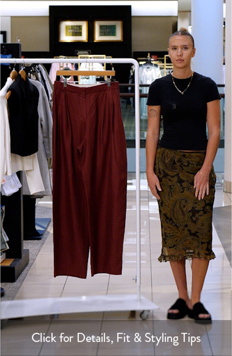 Pleat Front Wide Leg Suit Pants, sales video thumbnail