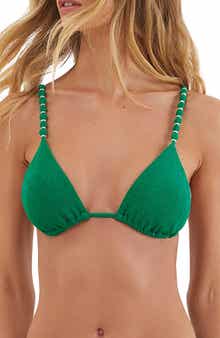 ViX Paula Hermanny Firenze Beads Triangle Paral Bikini Top
