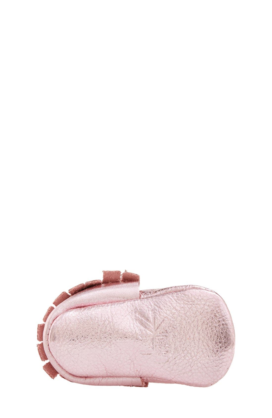 Metallic Leather Moccasin, Alternate, color, FROSTED ROSE