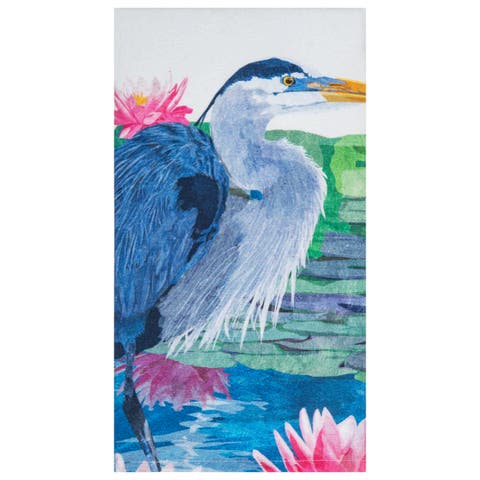 Blue Heron & Lily Pads Towel