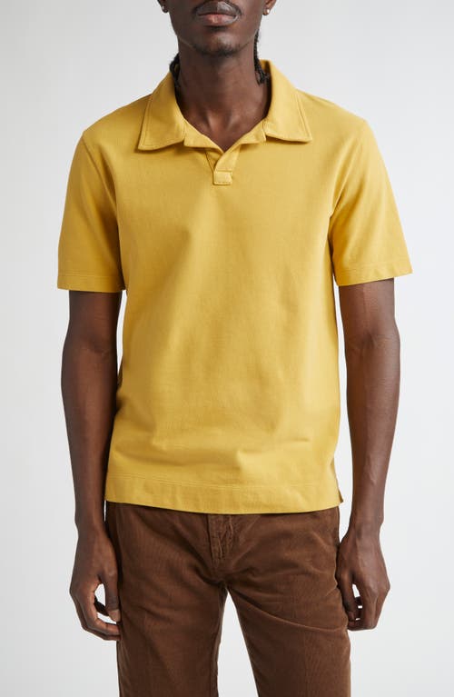 Massimo Alba Aruba Cotton Piqué Polo in Mostarda  product