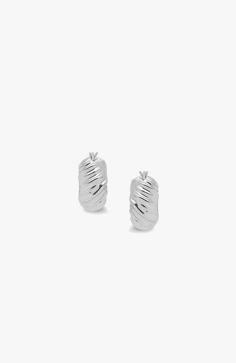 YOJ Kola Hoops in Silver, Alternate, color, Silver