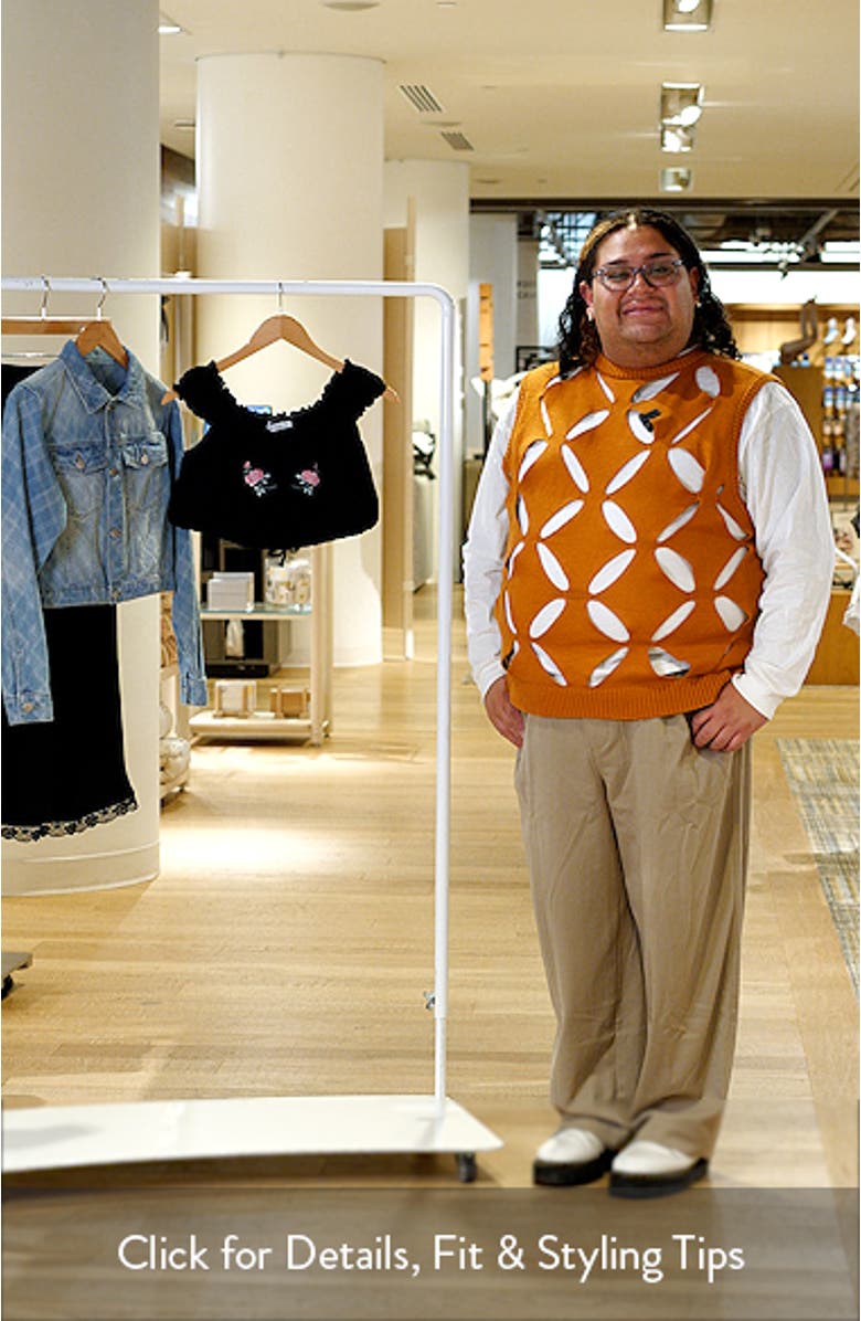 Rose Embroidered Crop Top, sales video thumbnail