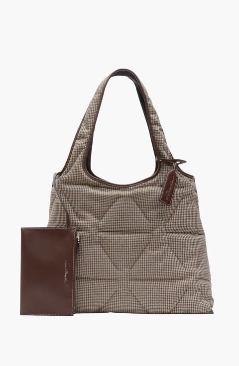 Quilted Tweed Market Tote