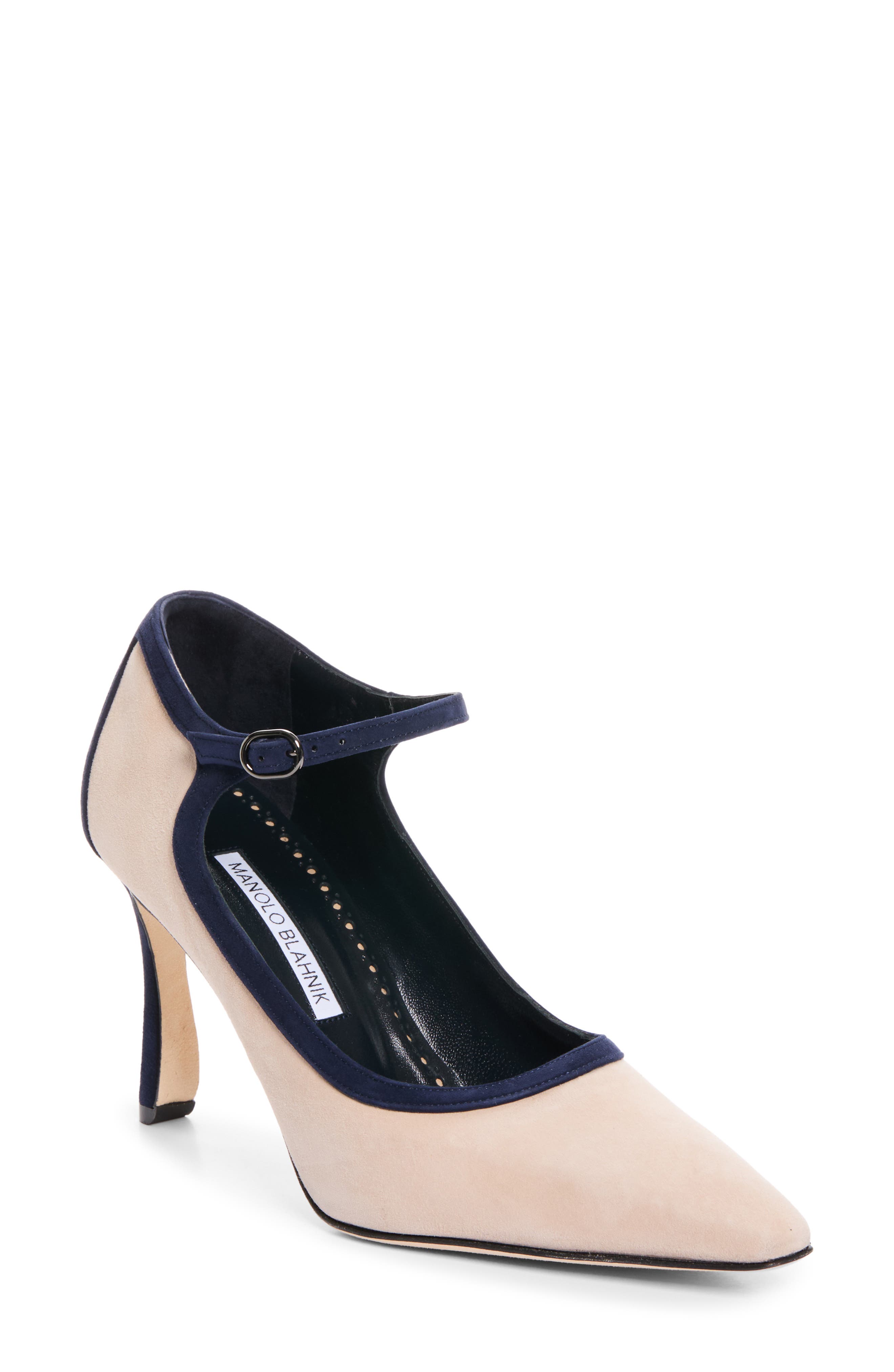 Churla Ankle Strap Pump, Main, color, BEIGE/ NAVY4