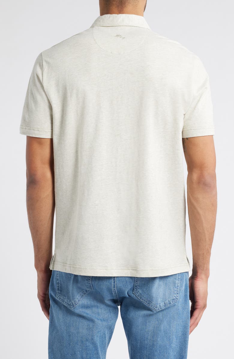 Tommy Bahama Laurito Beach Cotton & Linen Polo, Alternate, color, Khaki Heather