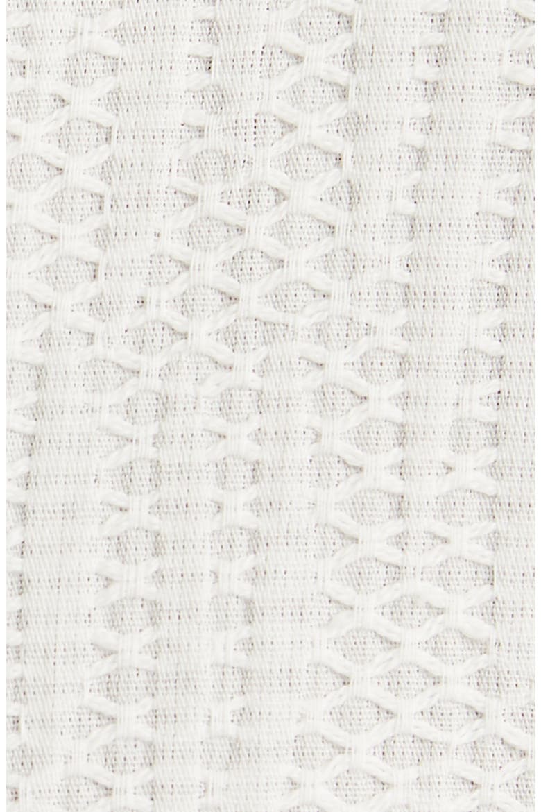 Griffen Relaxed Fit Textured Cotton Camp Shirt, Alternate, color, WHITE