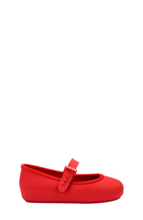 Mini Melissa Kids' Soft Ballerina Mary Jane Flat In Red