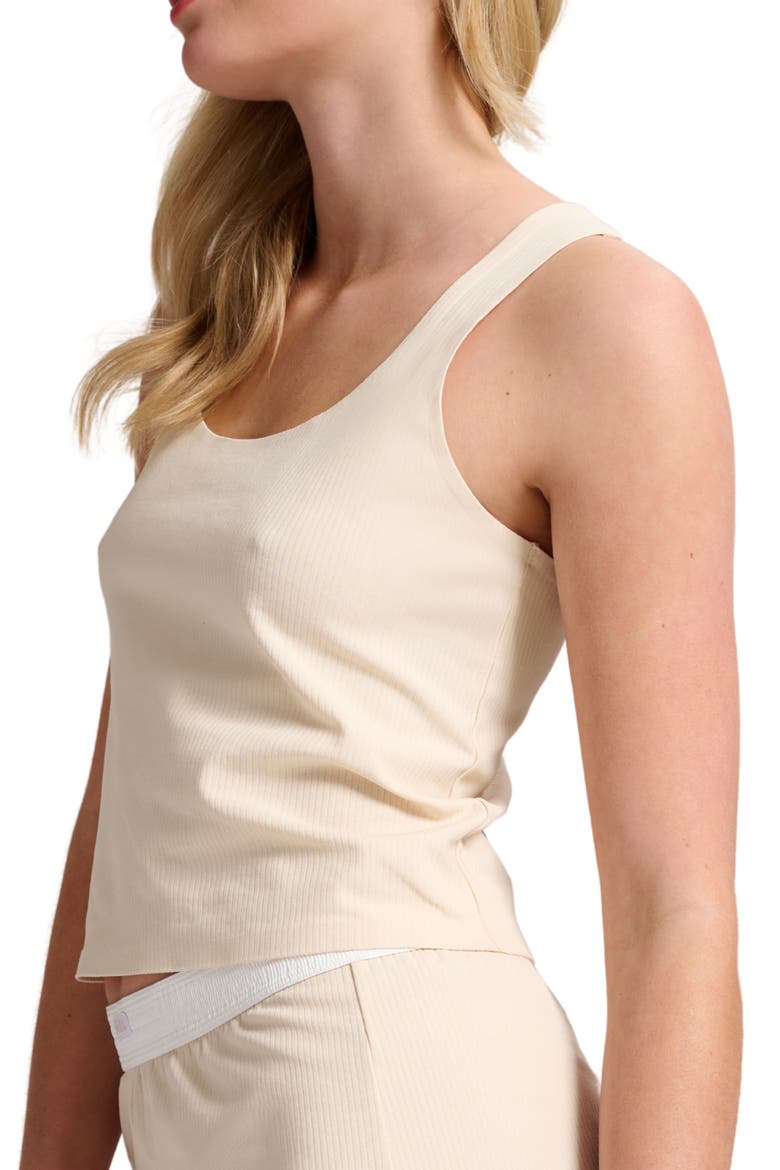 Organic Cotton Rib Tank, Alternate, color, Whisper Beige