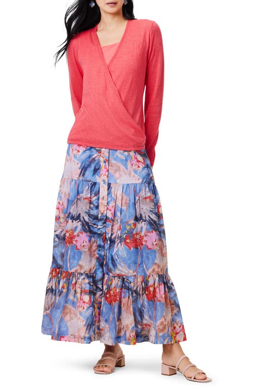 Nic + Zoe All Year 4-way Convertible Cardigan In Coral