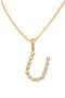  Gold Vermeil Initial U
