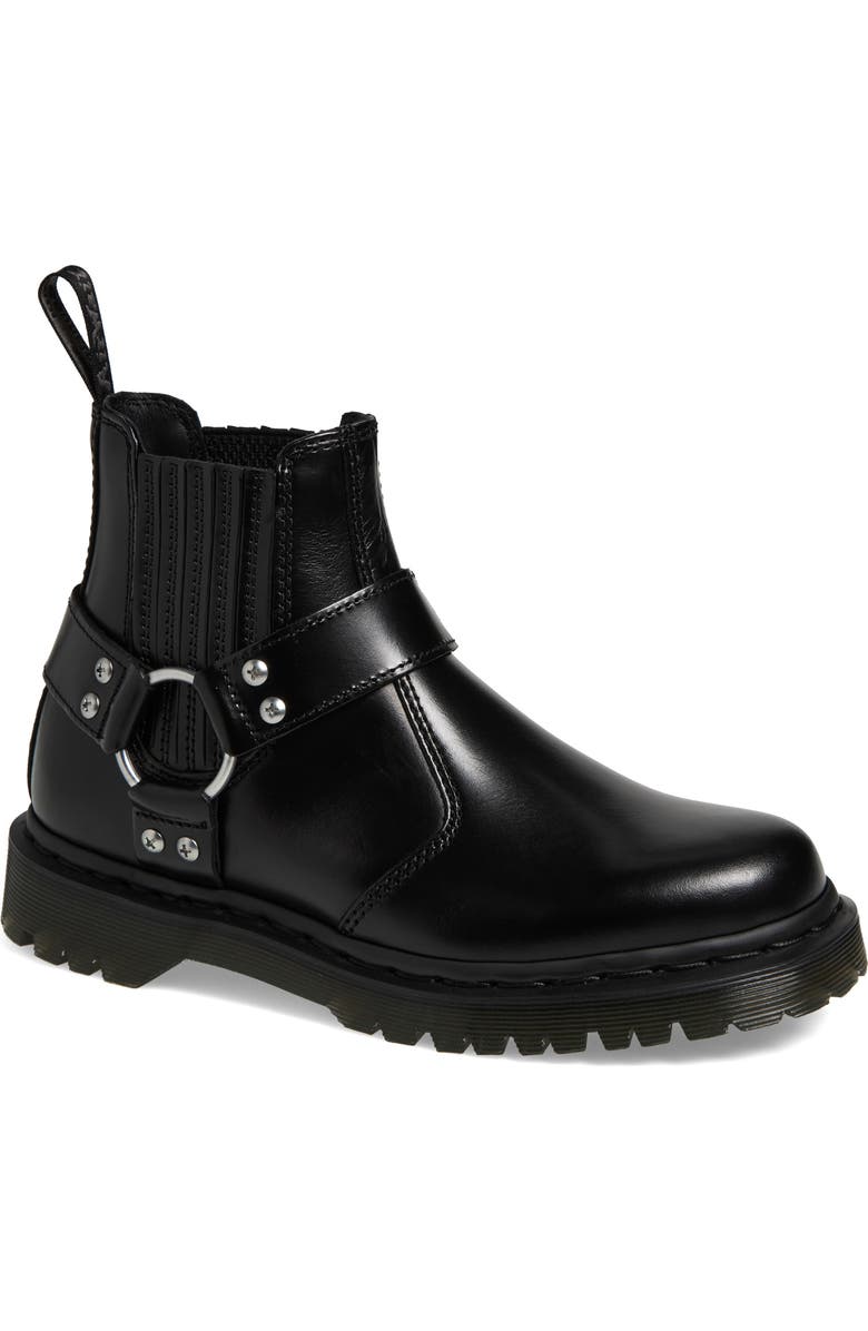 Dr. Martens Analine 2976 Harness Boot, Main, color, Black Analine