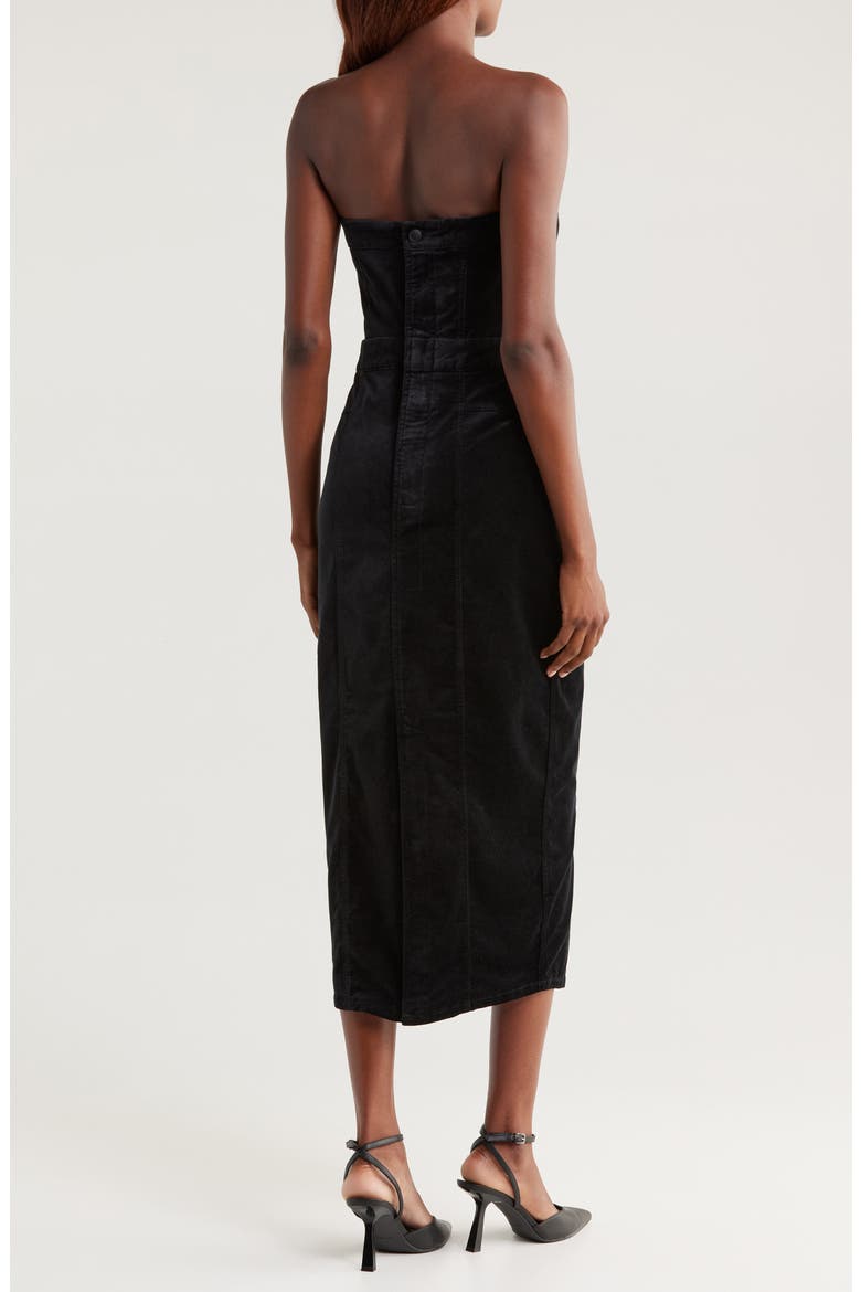 Fit for Success Strapless Velvet Dress, Alternate, color, BLACK001