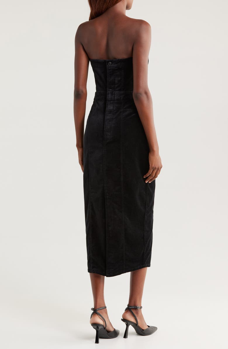 Good American Fit for Success Strapless Velvet Dress, Alternate, color, 