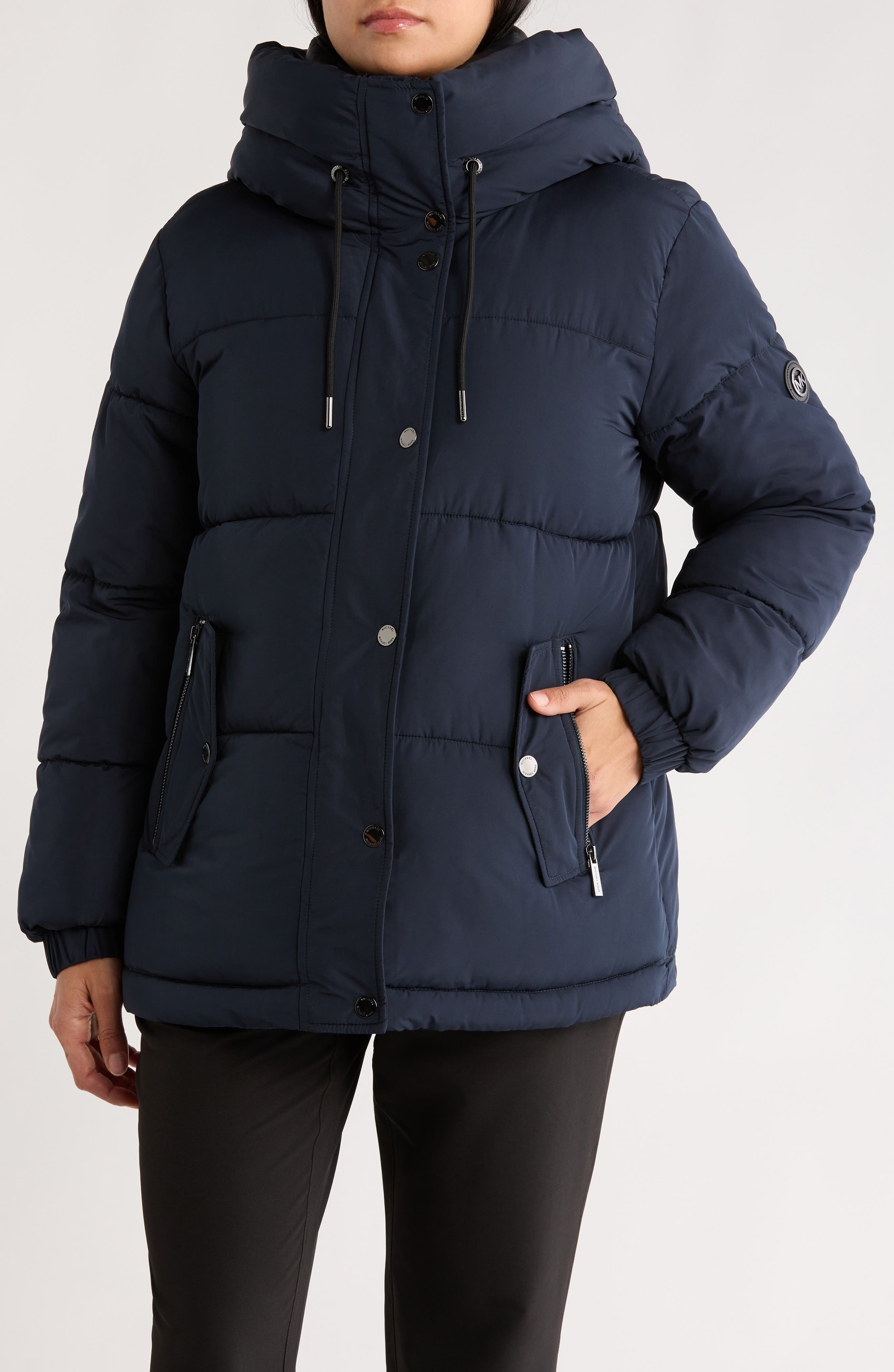 Michael Kors Hooded Puffer Jacket with Bib