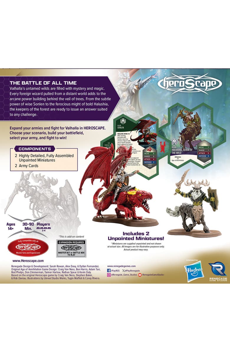 Renegade Games Heroscape Rising Tide, Sonlen & Halushia Scion of the Wild, Alternate, color, Multicolored