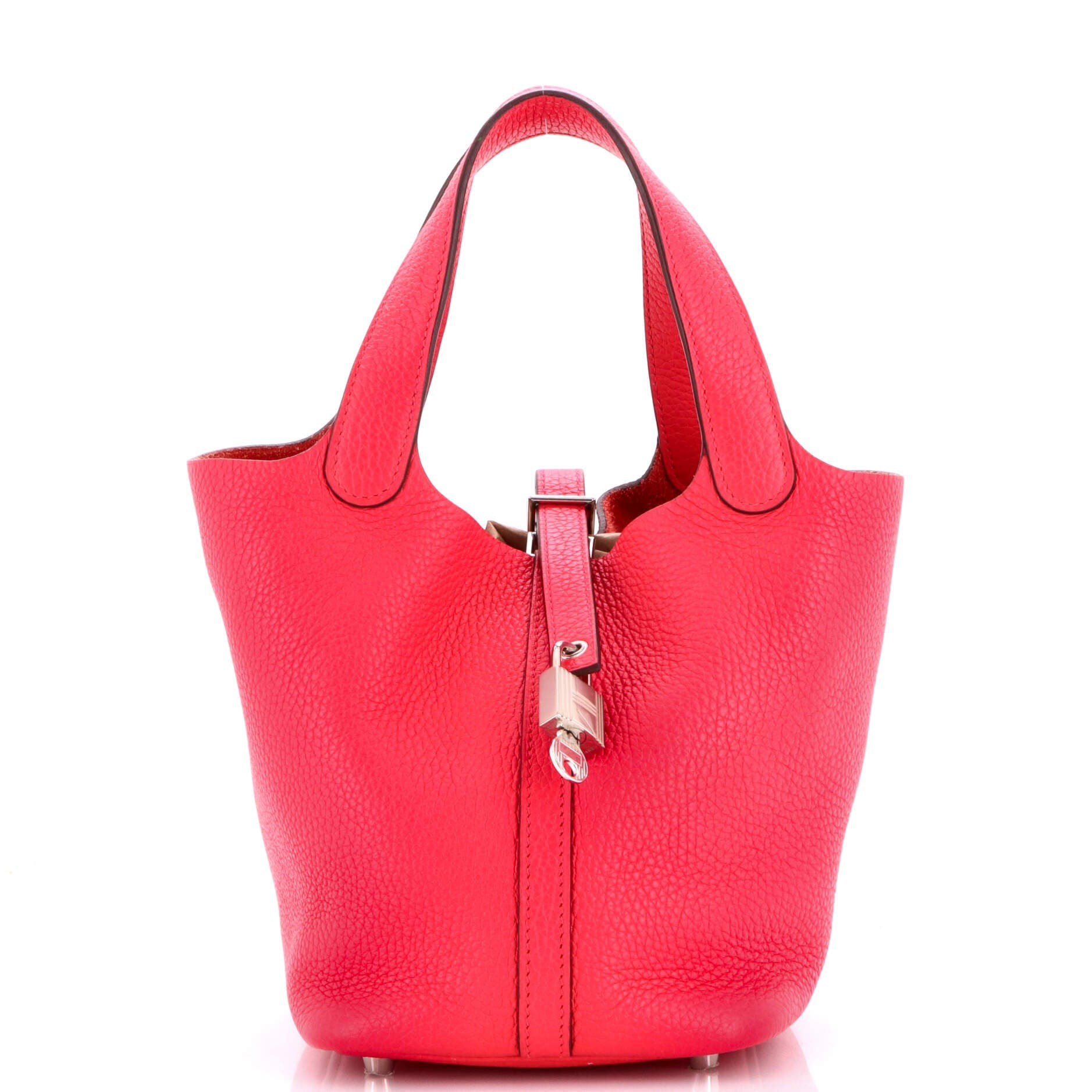 Pre-Owned Hermes Picotin Lock Bag Clemence PM, Main, color, Rose Extreme