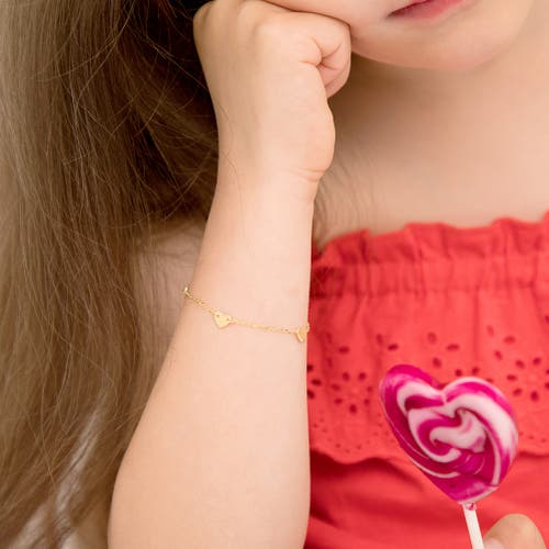 In Season Jewelry 14k Polished Heart Charm Bracelet In Gold