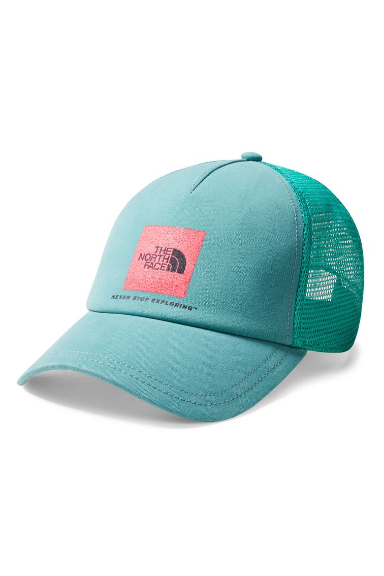 Low Pro Trucker Hat, Main, color, PORCELAIN GREEN/ TEABERRY PINK