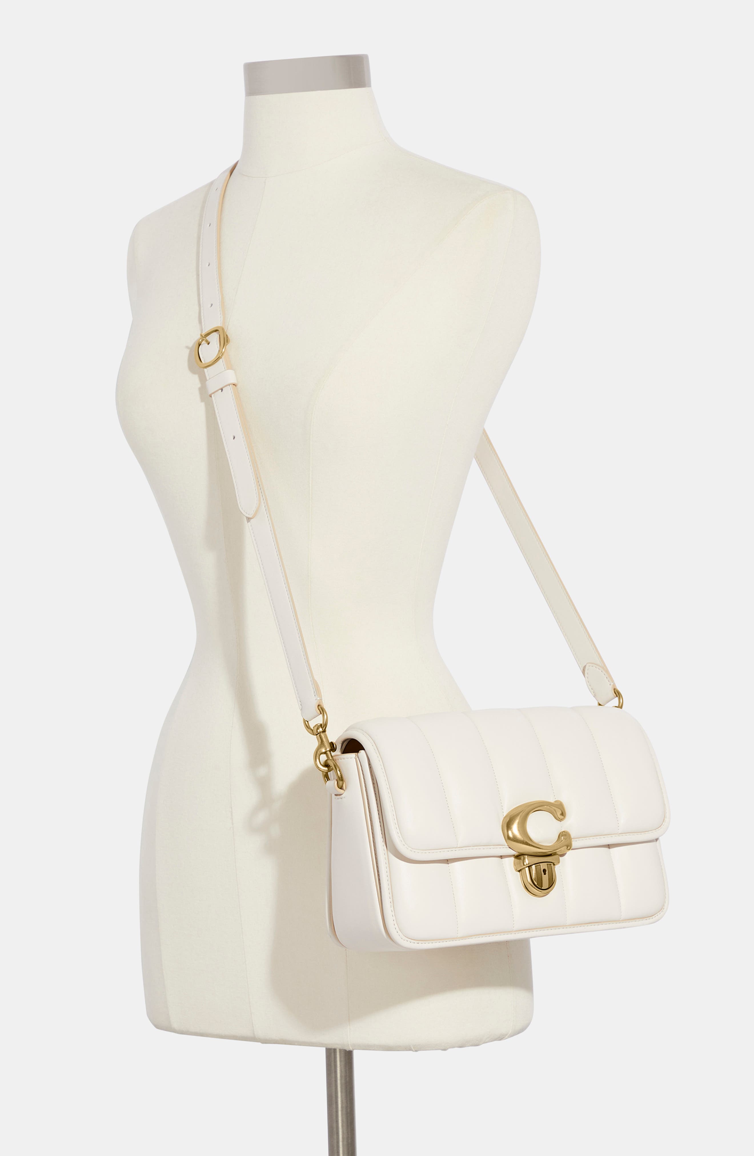 COACH Quilted Studio Leather Shoulder Bag, Alternate, color, 