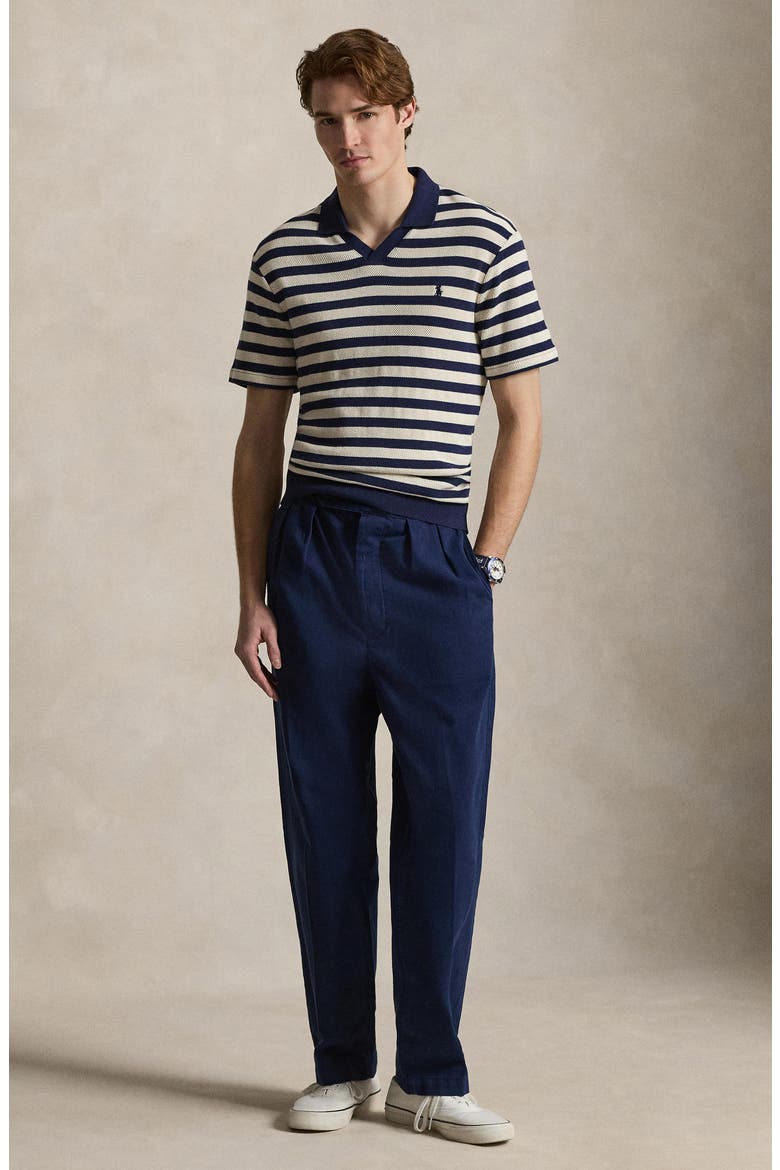 Relaxed Fit Twill Officer's Pants, Alternate, color, DARK COBALT