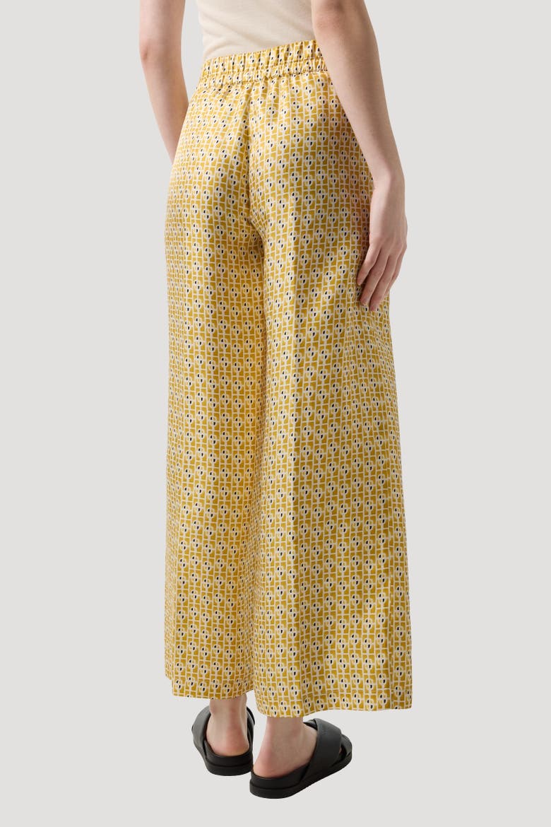 Emmy Silk Trousers, Alternate, color, Yellow/cream