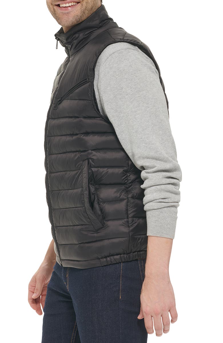 Cole Haan Signature Quilted Puffer Vest, Alternate, color, Black