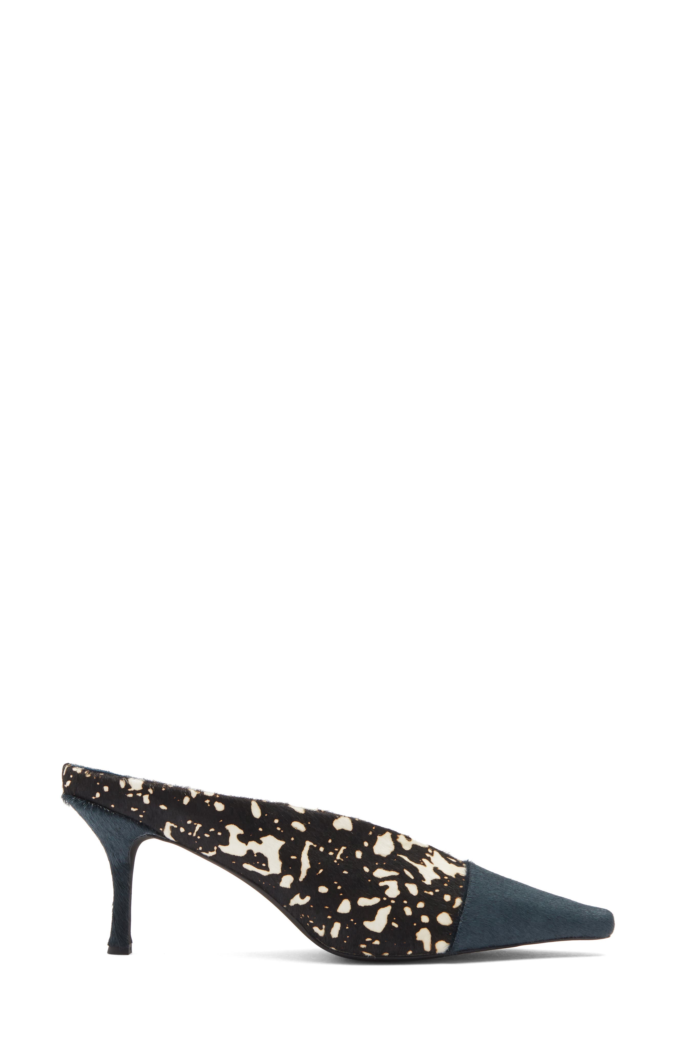 Investor Pointed Toe Mule, Alternate, color, BLACK WHITE BLUE COMBO