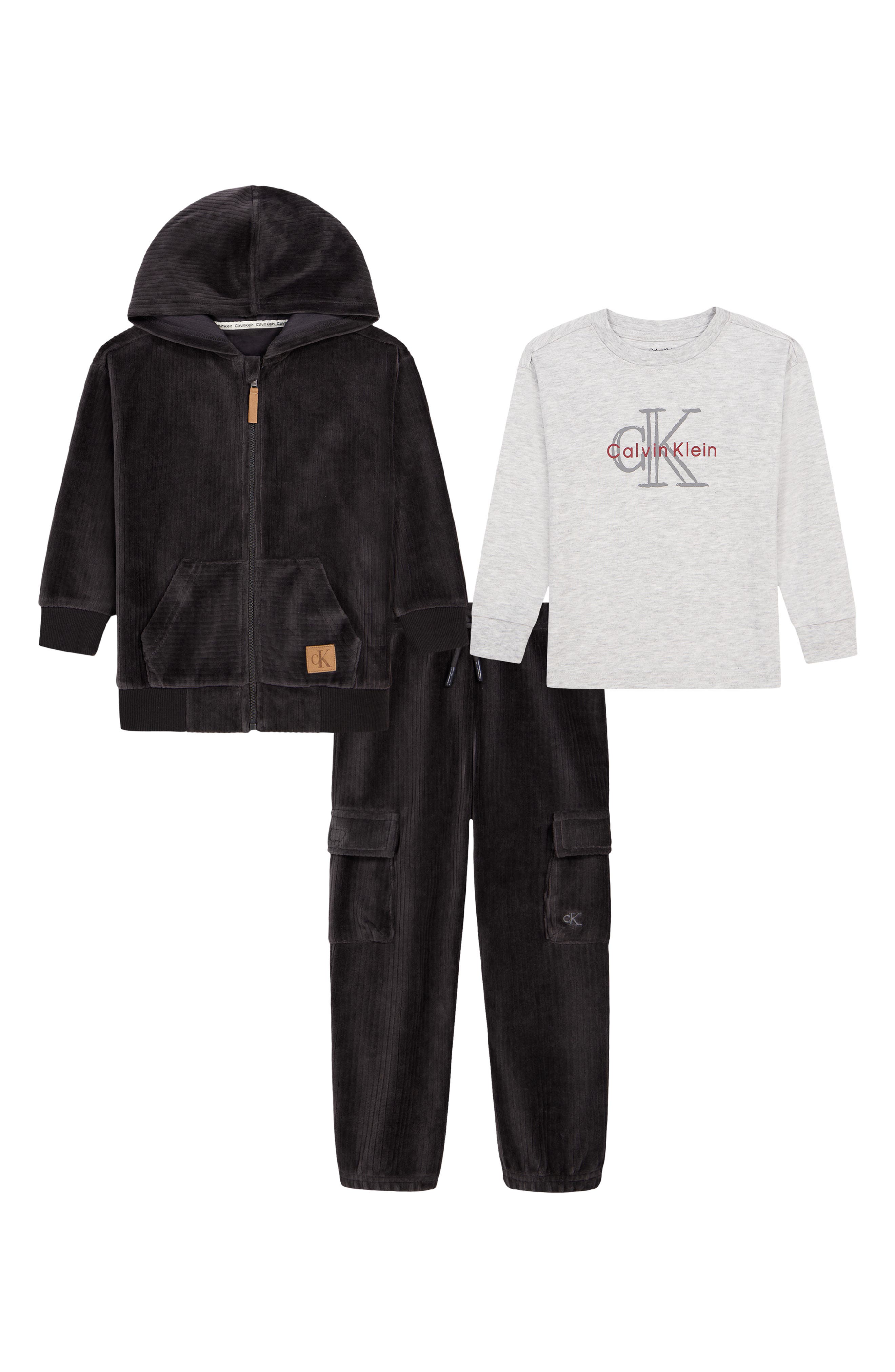 Kids' 3-Piece Zip Hoodie & Pants Set