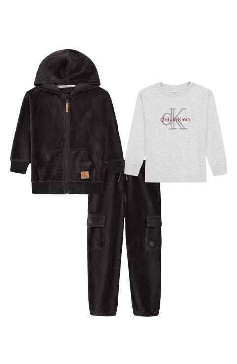 Kids' 3-Piece Zip Hoodie & Pants Set