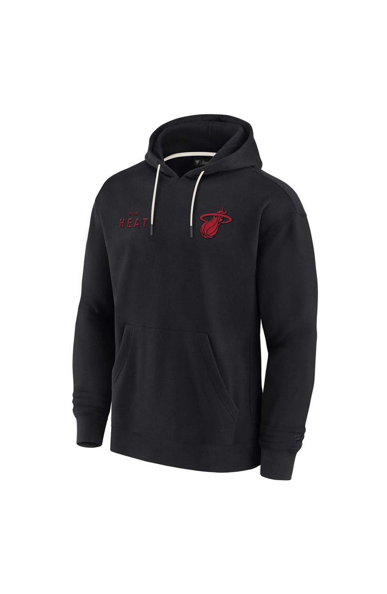 Fanatics Signature Unisex Fanatics Black Miami Heat Elements Super Soft Fleece Pullover Hoodie, Alternate, color, Black