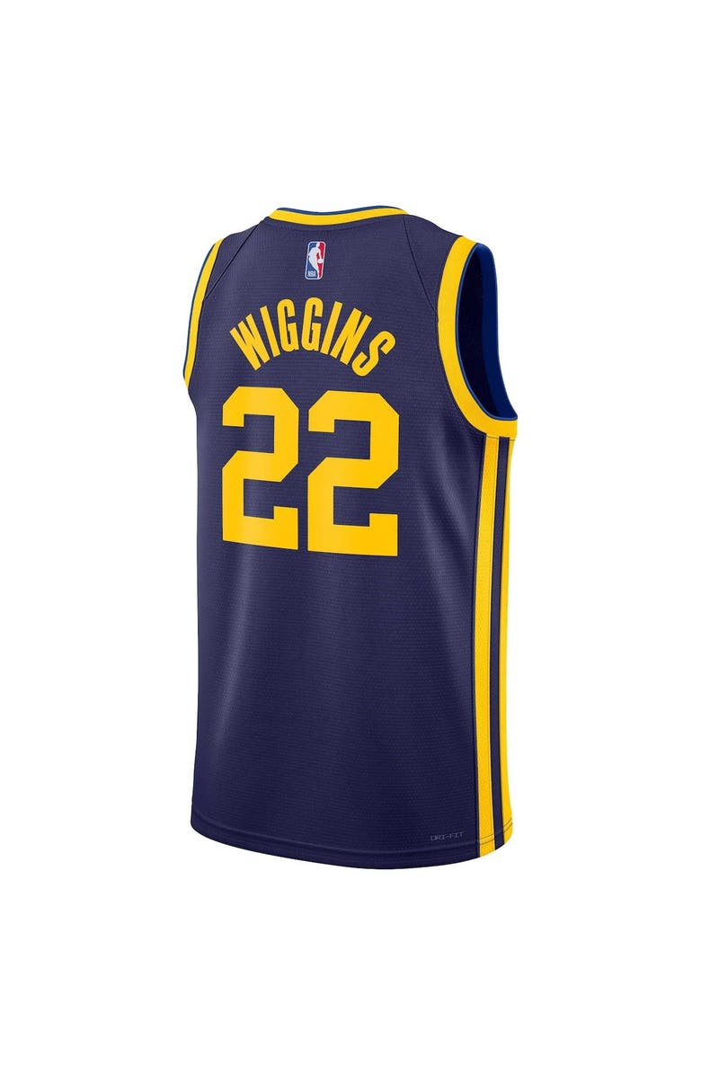 Jordan Brand Unisex Jordan Brand Andrew Wiggins Navy Golden State Warriors Swingman Jersey - Statement Edition, Alternate, color,