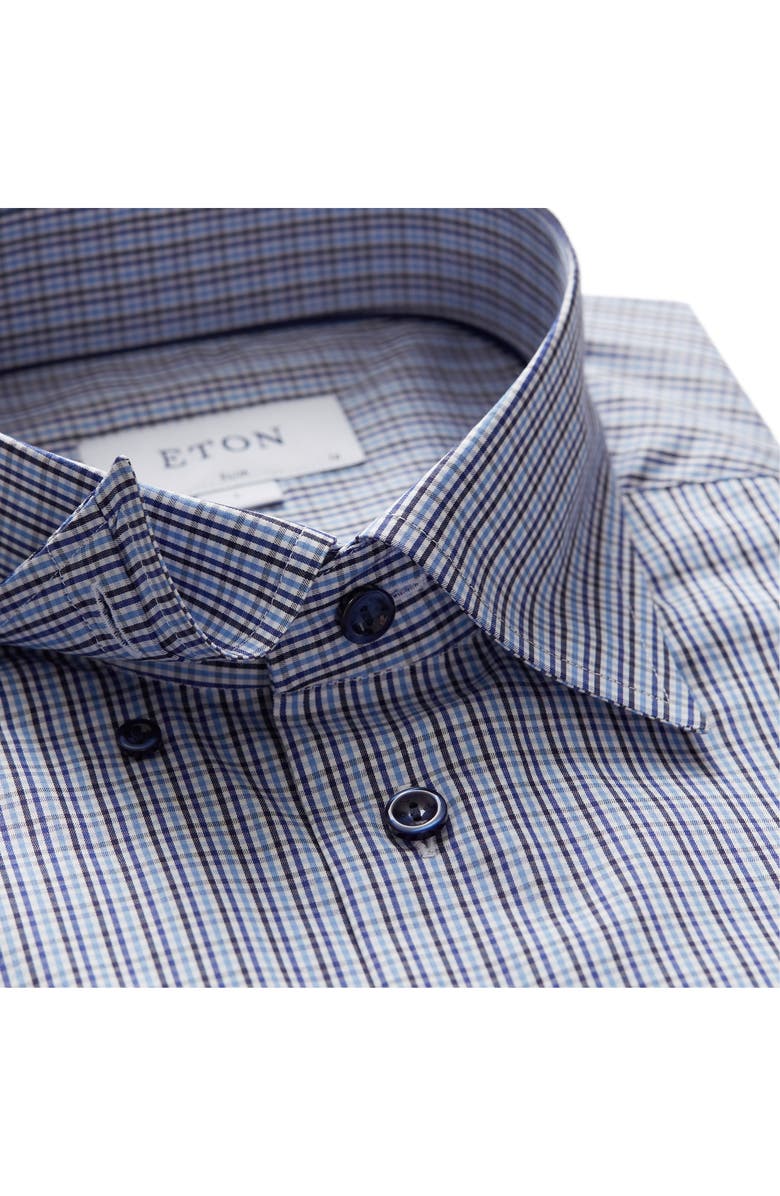 Eton Slim Fit Check Dress Shirt, Alternate, color,