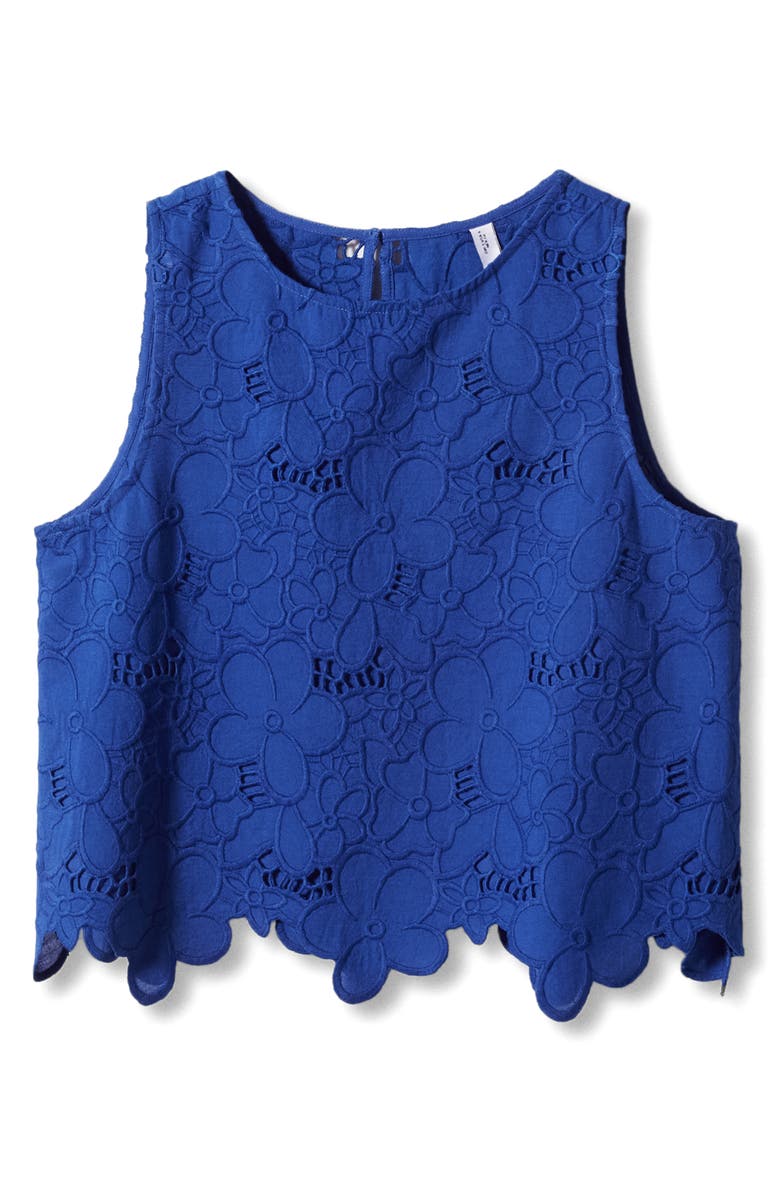 MANGO Embroidered Crop Top, Alternate, color,