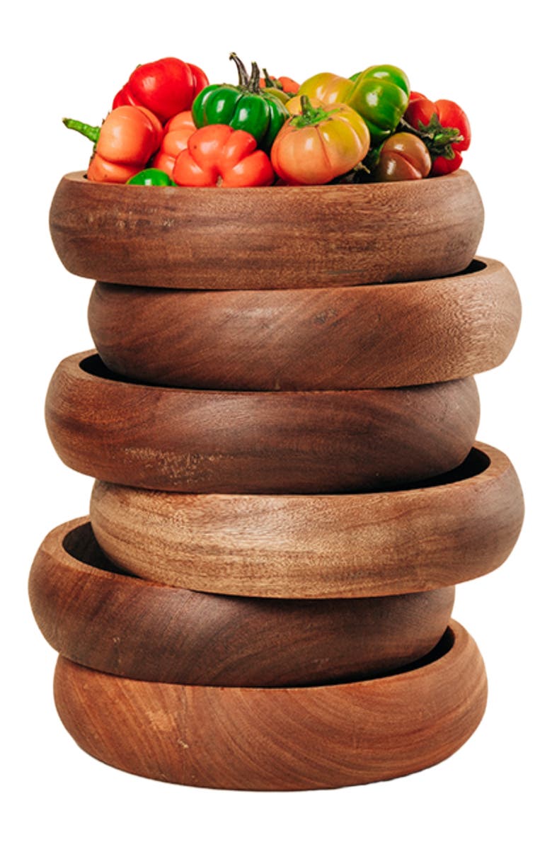 Chechen Wood Design Botanero Bowl, Alternate, color, Natural