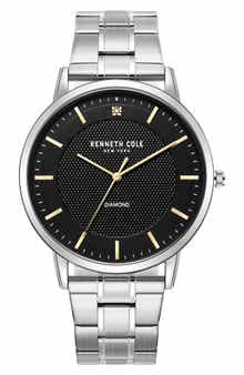 Kenneth Cole New York Men's Diamond Dial Bracelet Watch - 0.005 ctw, 44mm