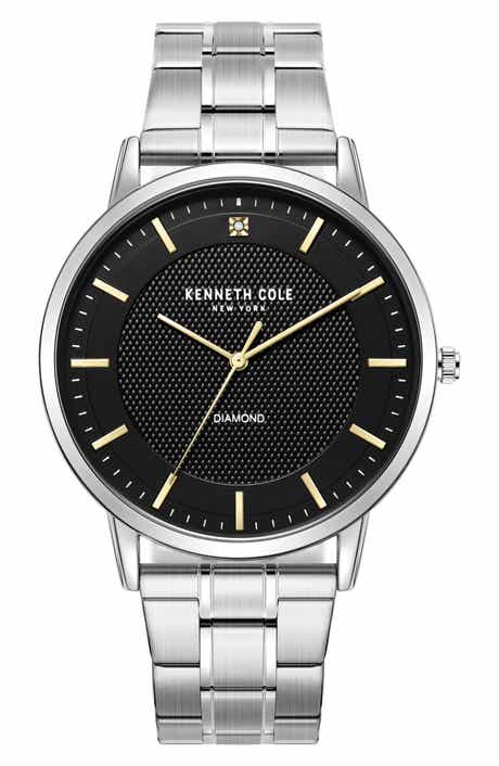 Kenneth Cole New York Men's Diamond Dial Bracelet Watch - 0.005 ctw, 44mm