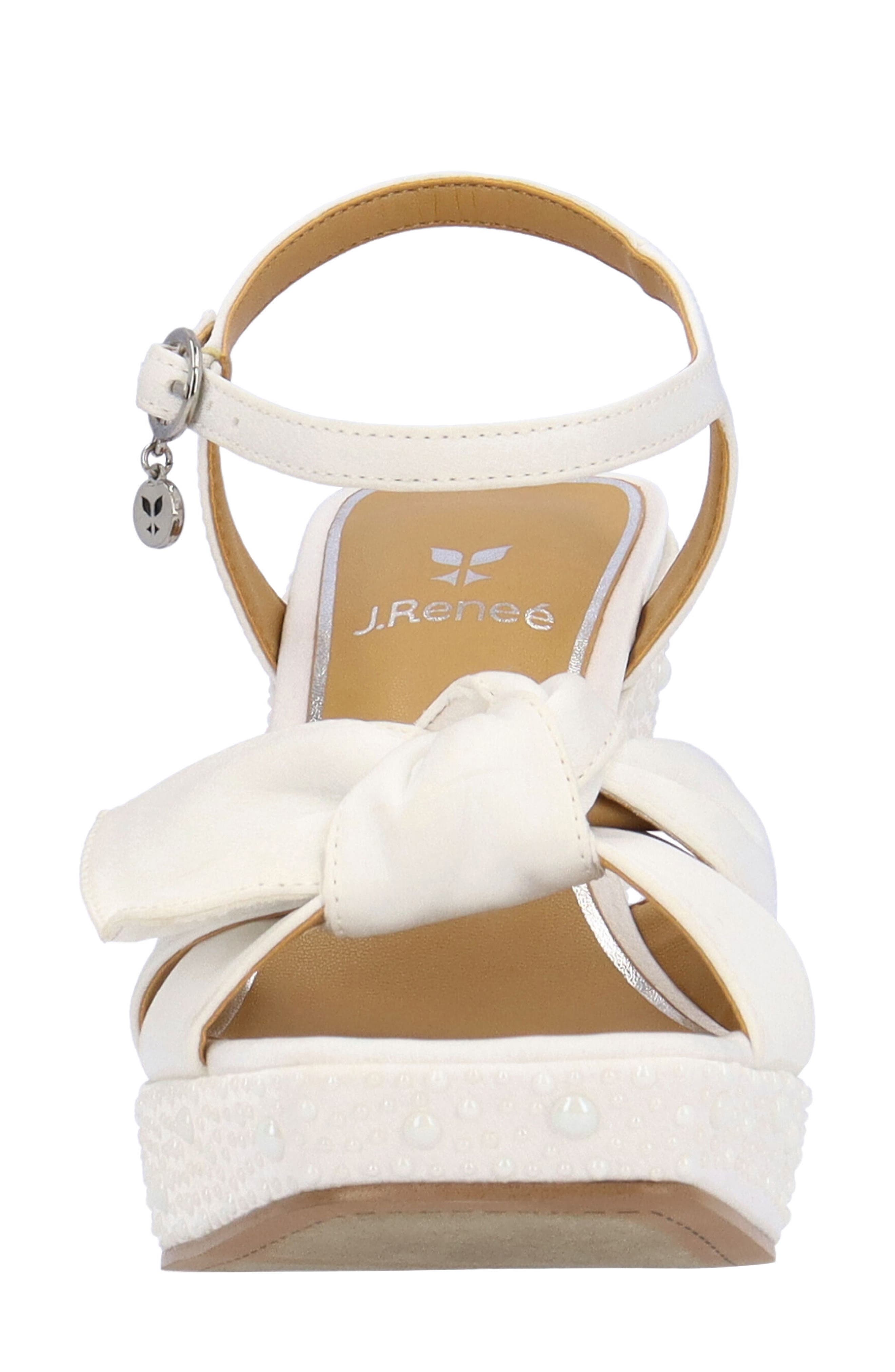 Burkett Ankle Strap Platform Sandal, Alternate, color, WHITE