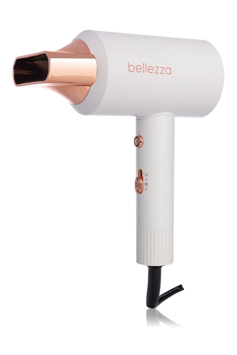 Bellezza Blowout Beauty Hair Dryer, Alternate, color, WHITE/ PINK ROSE