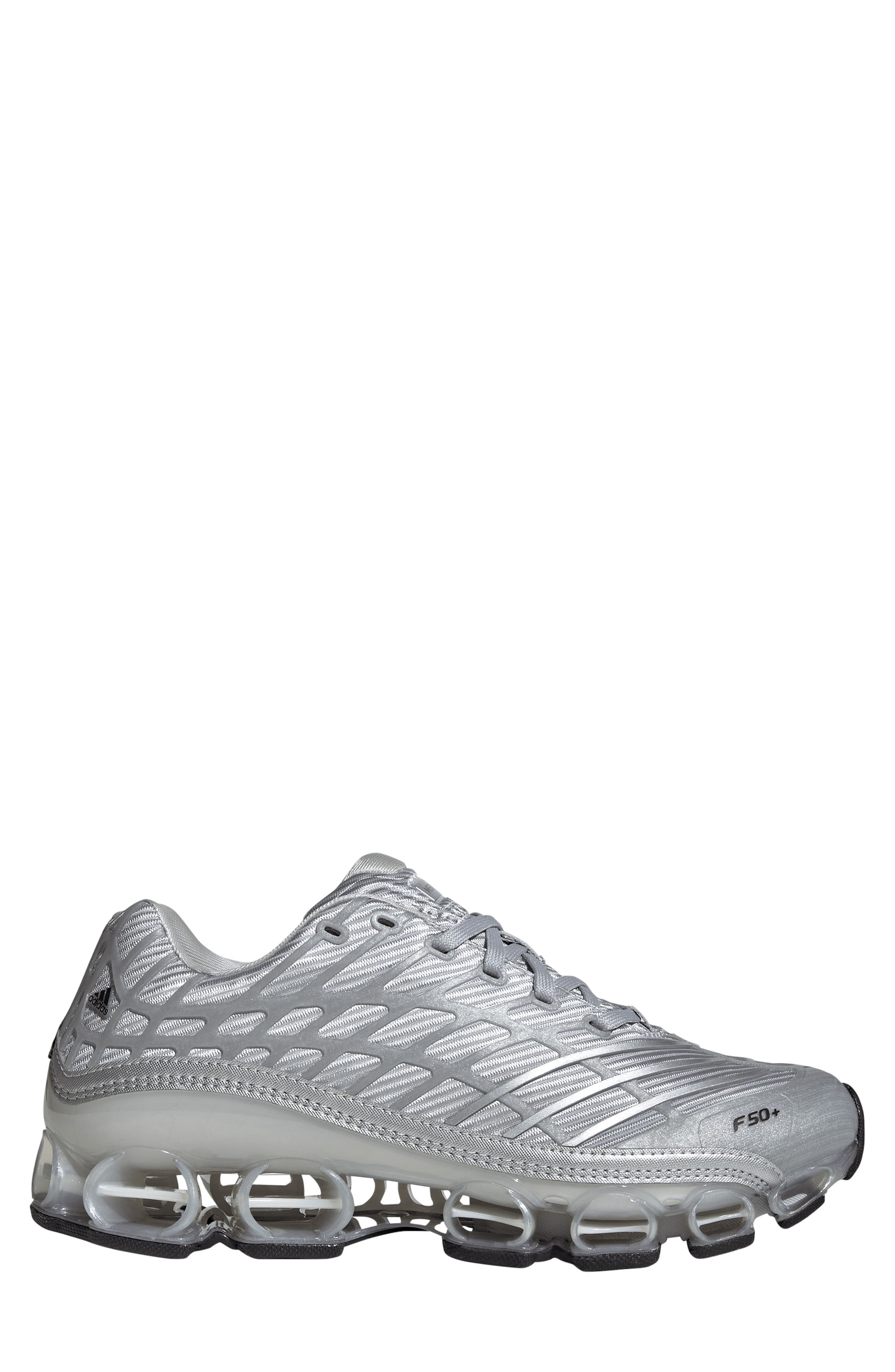 Megaride F50 Running Sneaker, Alternate, color, SILVER / MATTE SILVER/ MET