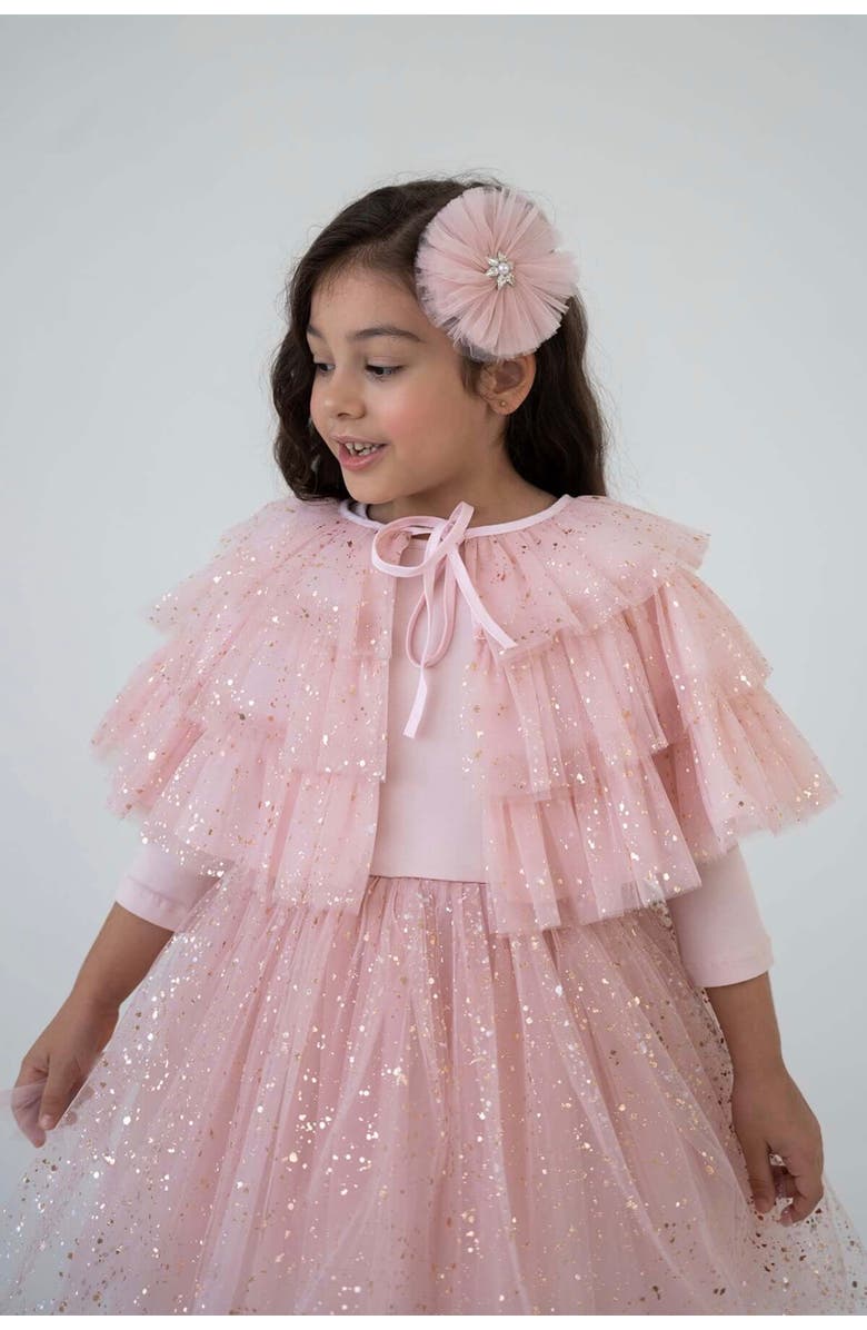 Mini Celebrities Sparkle Tulle Dress Set, Alternate, color, Pink Sparkle