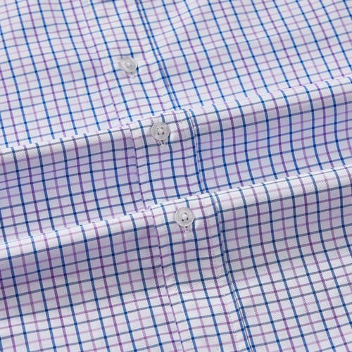 Regent Row Big And Tall Stanton Shirt Long Sleeve Button Down In Purple-pink-check