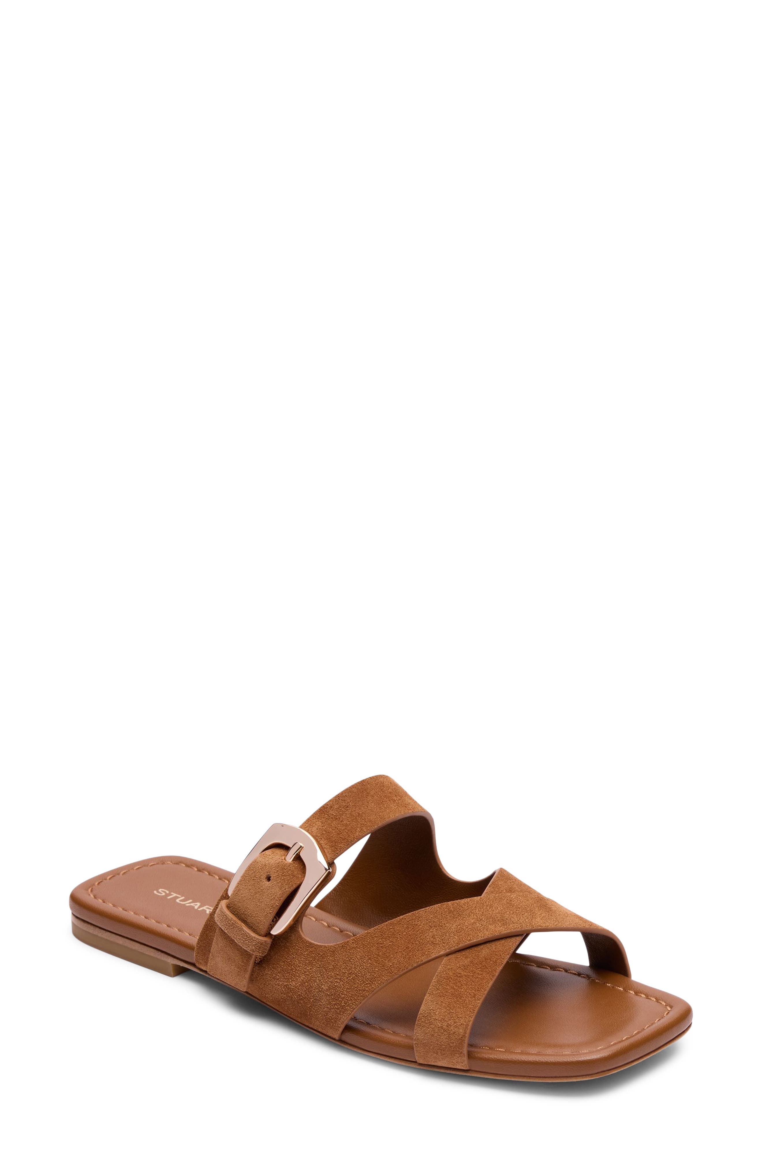 Stuart Weitzman Sai Slide Sandal, Main, color, Doe