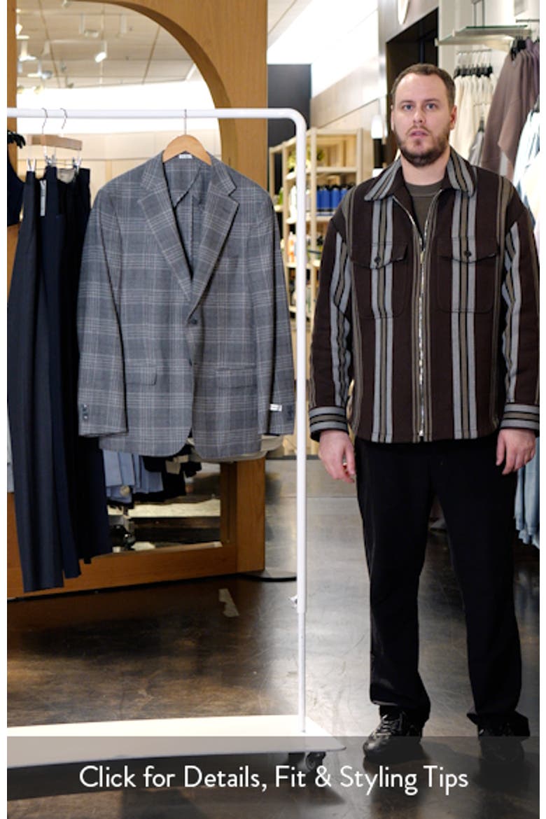Hyperlight Soft Grey Plaid Wool & Cashmere Blend Sport Coat video