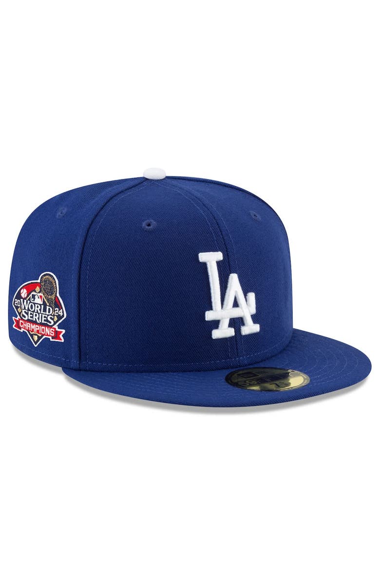 New Era Men's New Era Royal Los Angeles Dodgers 2024 World Series Champions Side Patch 59FIFTY Fitted Hat, Main, color, 