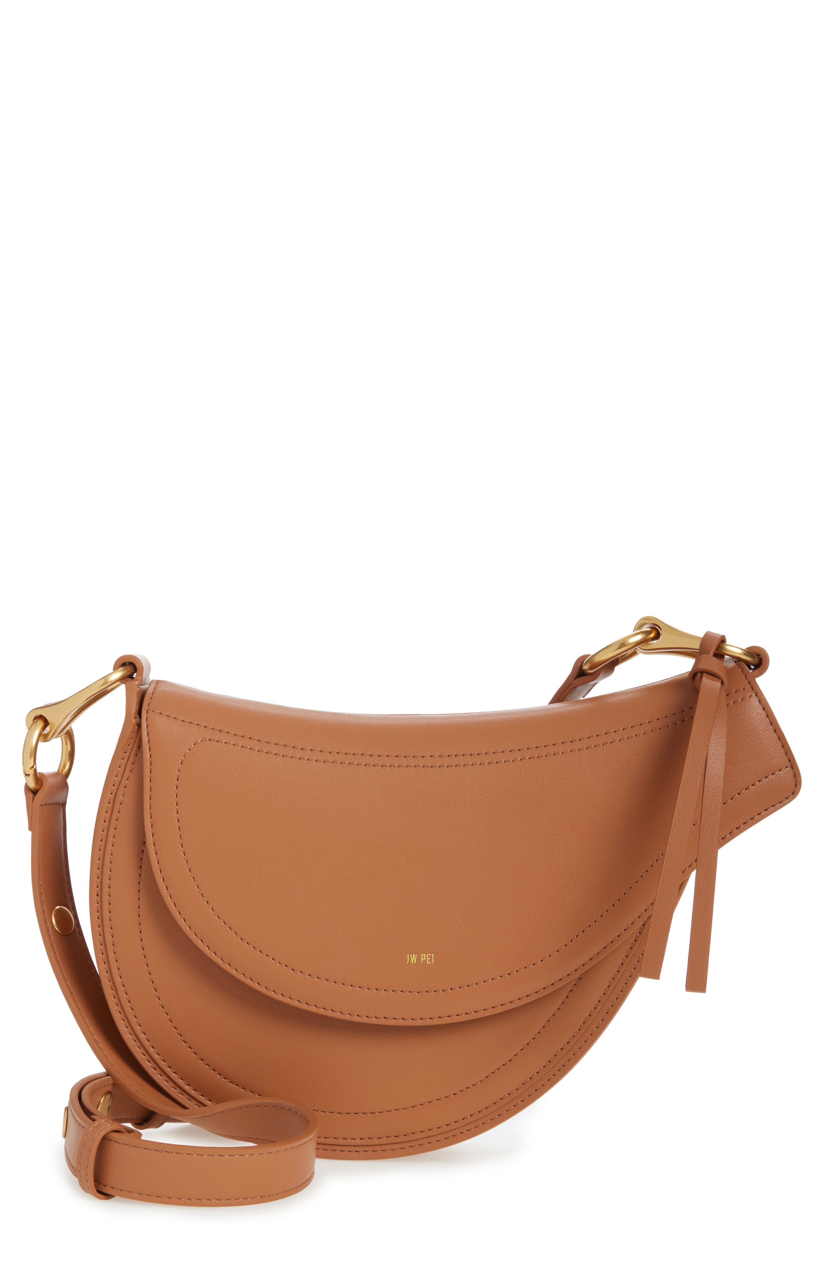 JW PEI Ashlie Faux Leather Crossbody Bag in Brown 