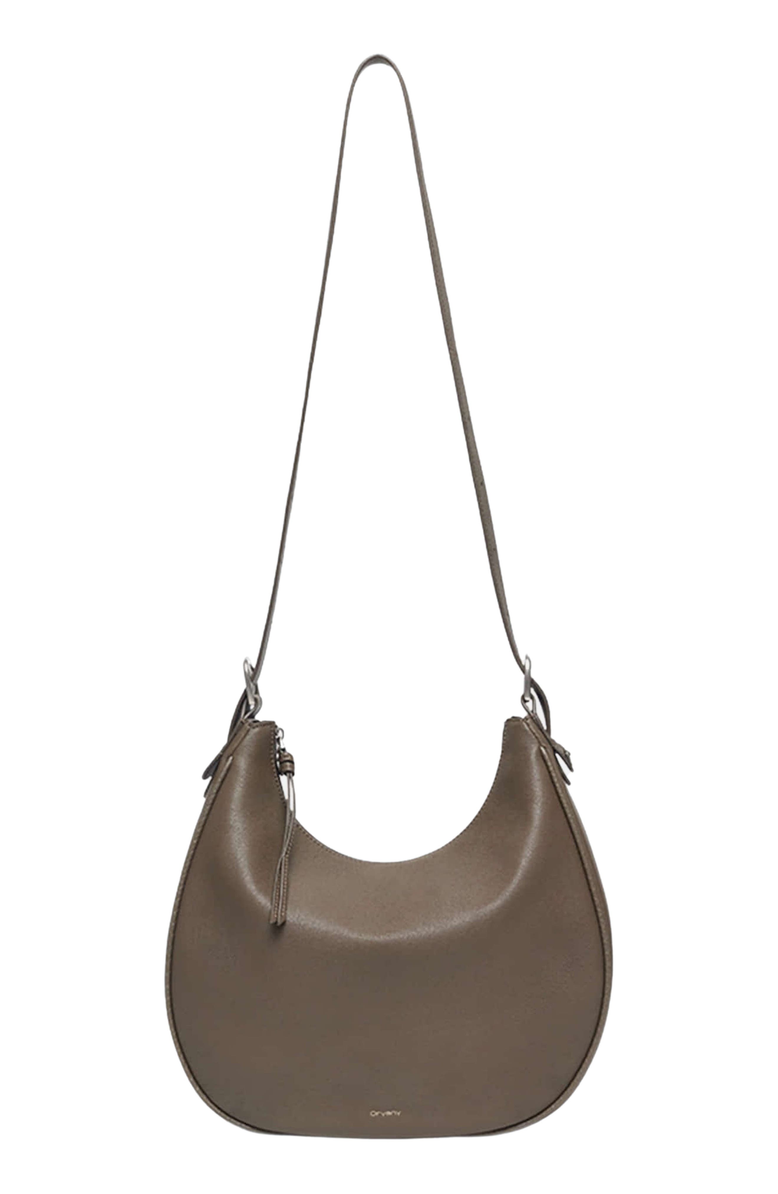Oryany Lauren Leather Shoulder Bag, Alternate, color, Deep Taupe