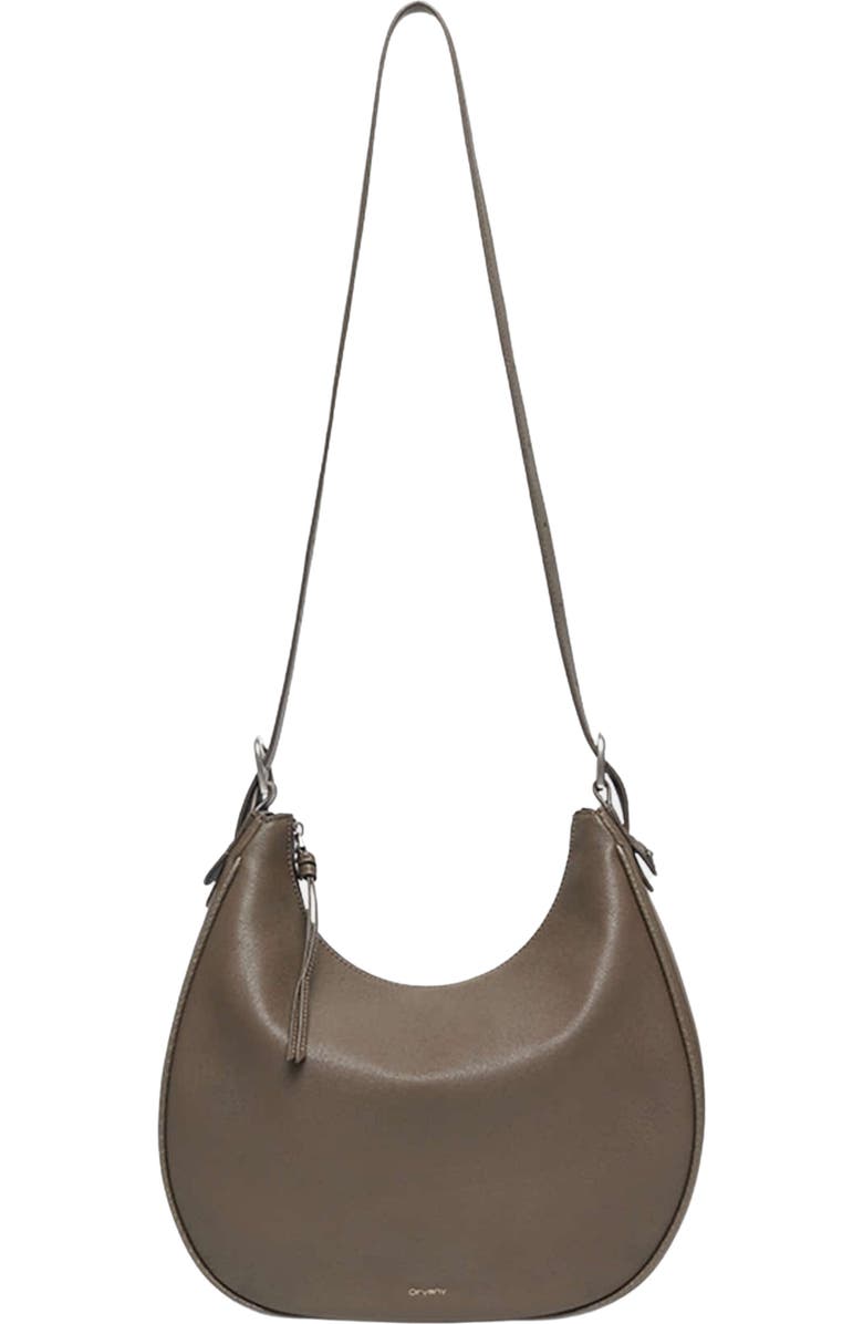 Oryany Lauren Leather Shoulder Bag, Alternate, color, Deep Taupe